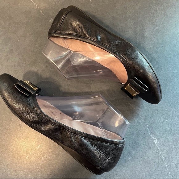 Cole Haan Grand 0s sz 6.5 Tali black leather bow tie ballet flats - Picture 11 of 11